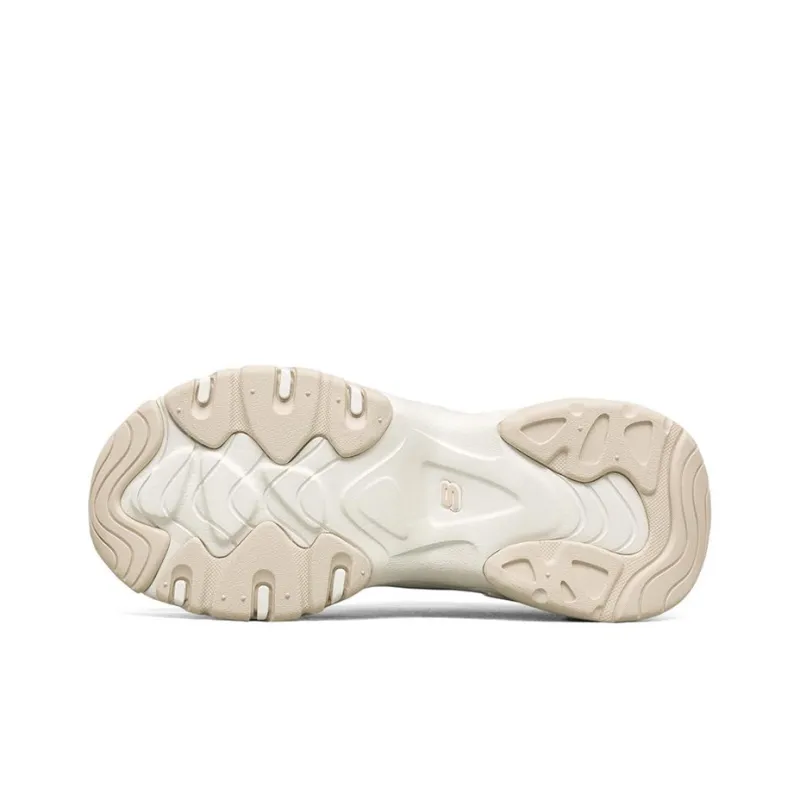 Skechers D'LITES 3.0 Cushioning Anti Slip And Wear Resistant Low Top Casual Shoes Women's White Beige-4
