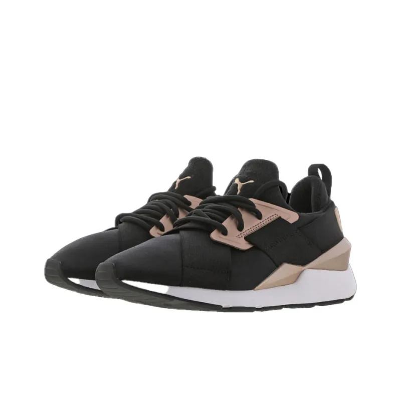 PUMA Muse Lightweight Low-Top Casual Shoes Women's Rose Black Gold-3