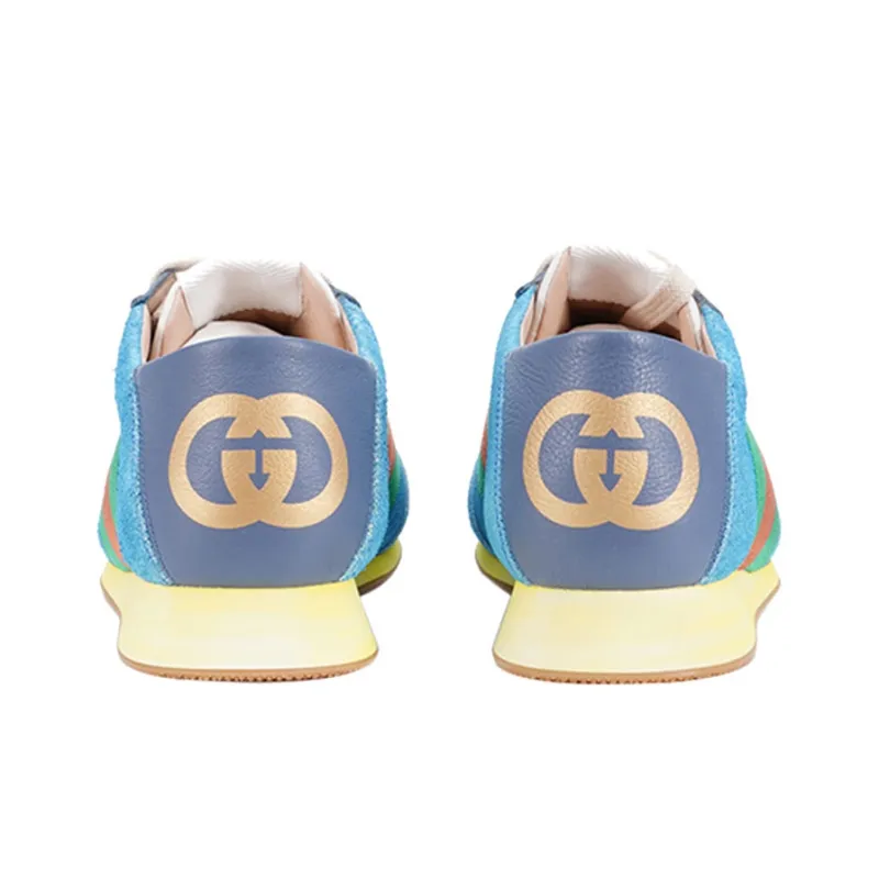 GUCCI Women's Rocket Suede Low 'Blue' Women's-4