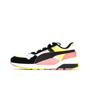 PUMA RS 2.0 Cushioning Anti-Slip And Wear-Resistant Low-Top Kids Lifestyle Shoes Men's Black White Pink And Yellow