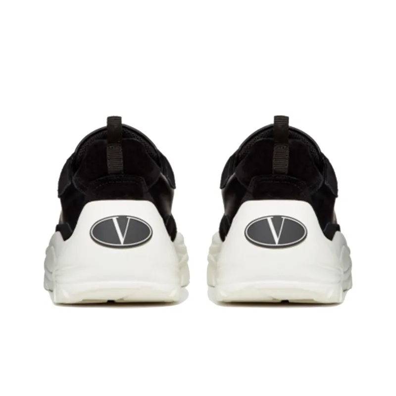 Valentino Gumboy Garavani Anti Slip Wear Resistant Coverage Balance Lightweight Low Top Casual Shoes Men's Black White-4