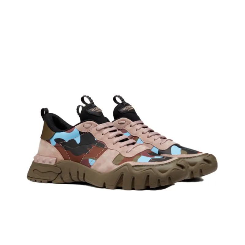 Valentino Rockrunner GARAVANI Lightweight Low Top Casual Shoes Men's Brown-2