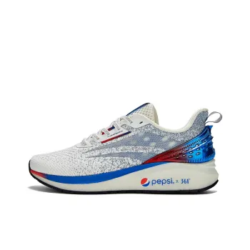 Pepsi x 361° QU!KFOAM Cushioned Slip Resistant Abrasion Resistant Low Top Running Shoes Men's White Blue