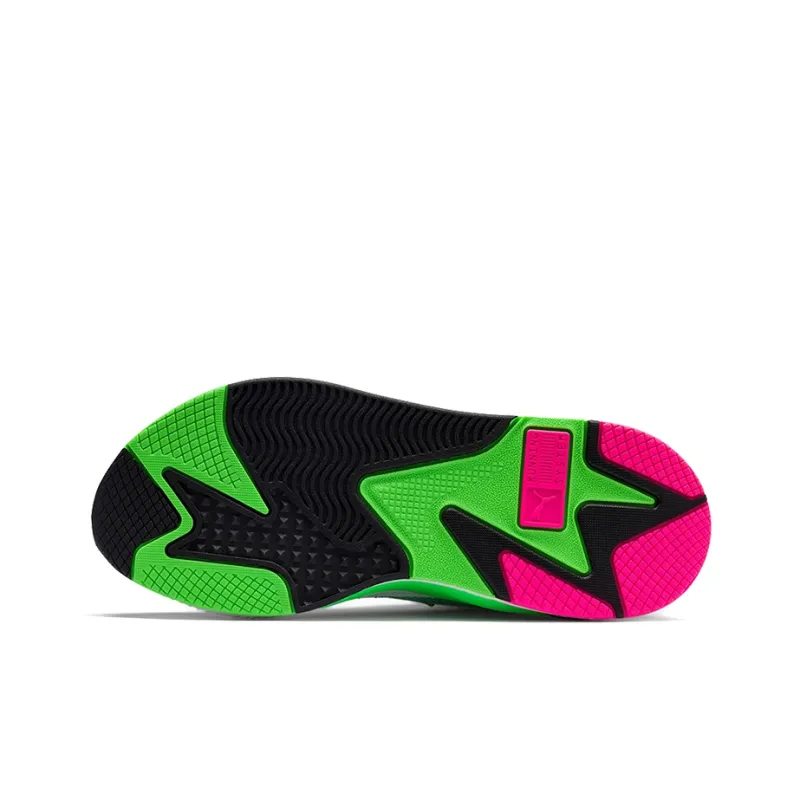 Ks x PUMA RS X Cushioning Anti Slip Wear Resistant Breathability Low Top Casual Shoes Unisex White Green Black-5