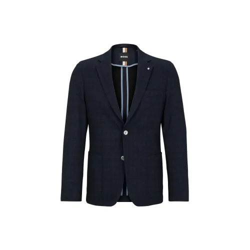 HUGO BOSS Business Suits Men Dark Blue