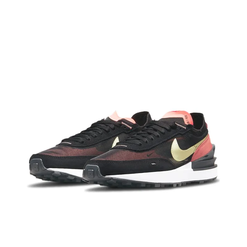 Nike Waffle One Black Lime Ice Magic Ember Women's-2