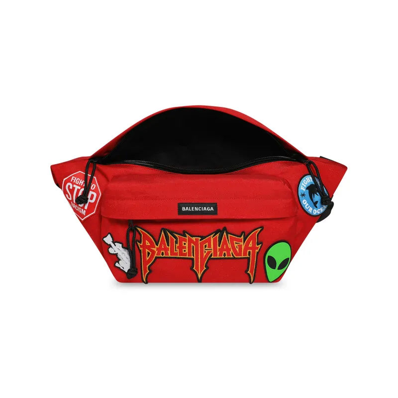 Balenciaga Explorer Polyester Fanny Pack Extra Large Men's Red-4