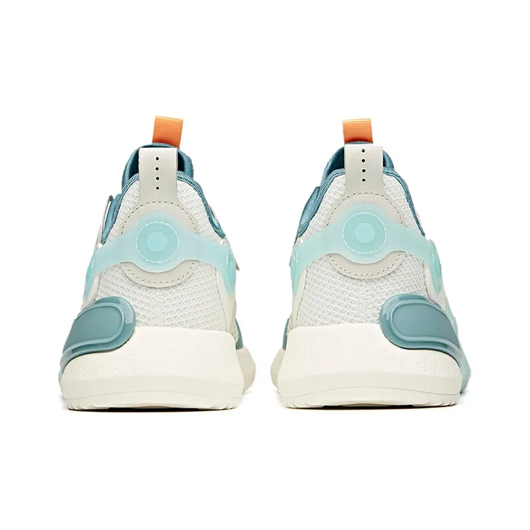 Anta Life Collection Cushioning Anti-Slip Wear-Resistant Breathability Low-Top Casual Shoes Men's White Green Blue-3