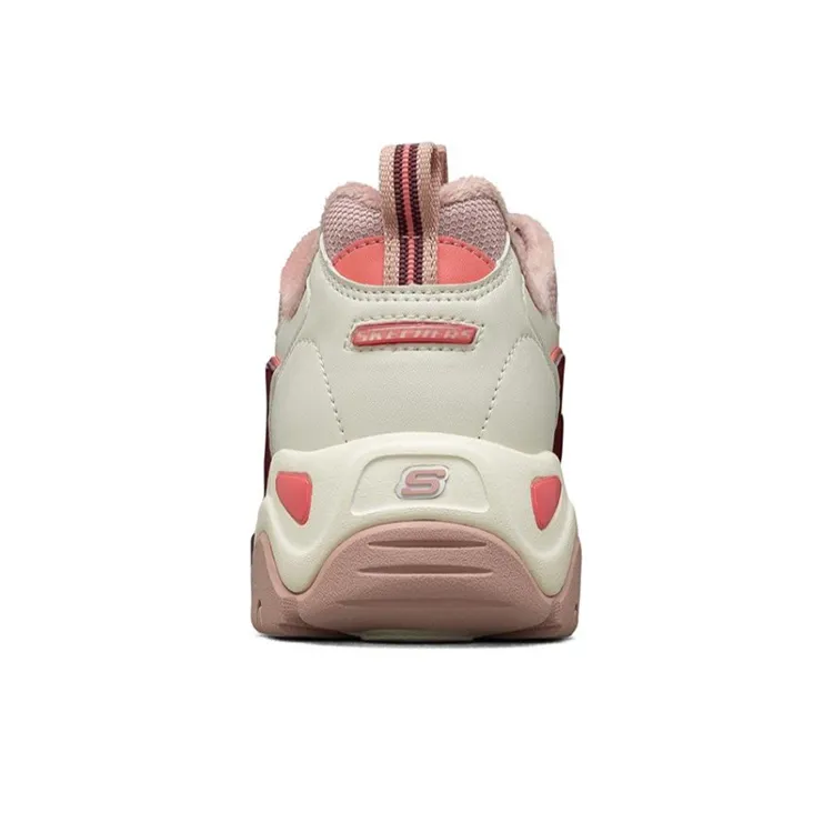 Skechers D'LITES 2.0 Slip Resistant, Abrasion Resistant, Breathable Low Top Casual Shoes Women's Pink White Red-3