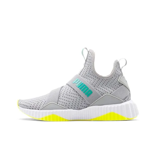 PUMA Defy Casual Shoes Women's Mid-Top Gray/Blue/Yellow