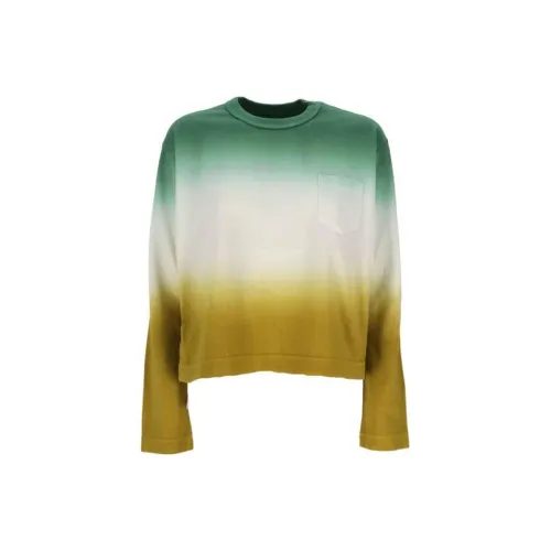 Sacai T-Shirts Women's Green Yellow