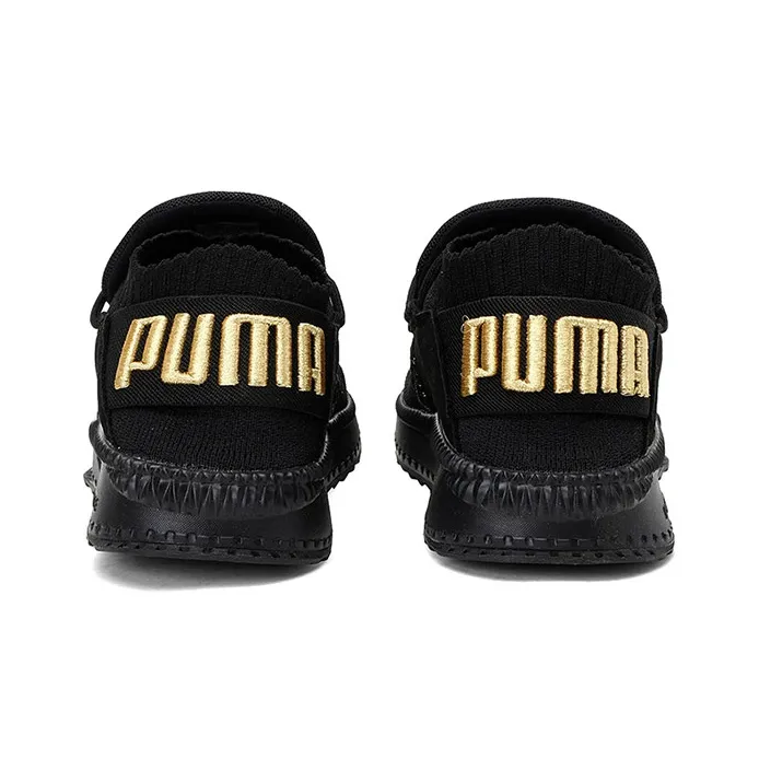 PUMA Tsugi Low Running Shoes Black/Gold Women's-3