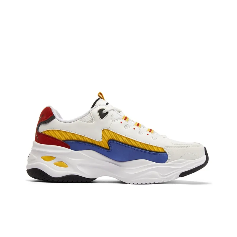 One Piece x Skechers D'LITES 4.0 Cushioning Low Top Casual Shoes Men's White-2