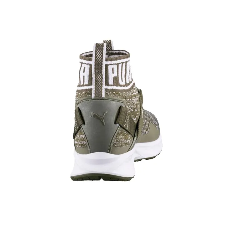 PUMA Ignite EvoKnit Running Shoes Green/White-4
