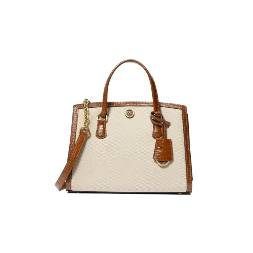 MICHAEL KORS Chantal Leather Dome Bag, Handbag, Shoulder Bag, Crossbody Bag Small Size Women's Chestnut