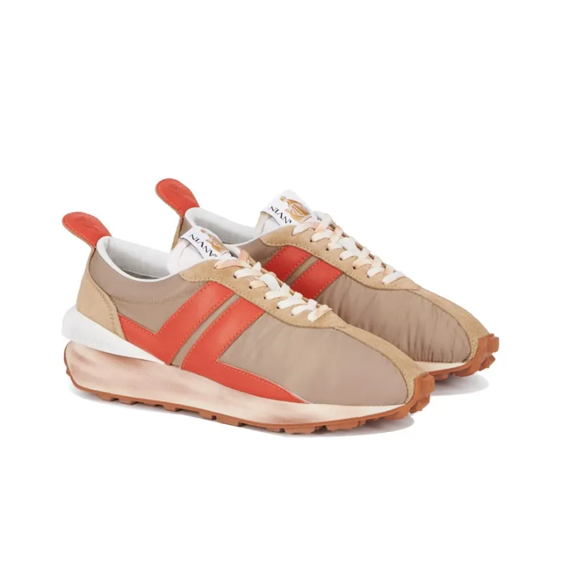 Lanvin Bumpr Low-Top Casual Shoes Men's Beige Orange-2