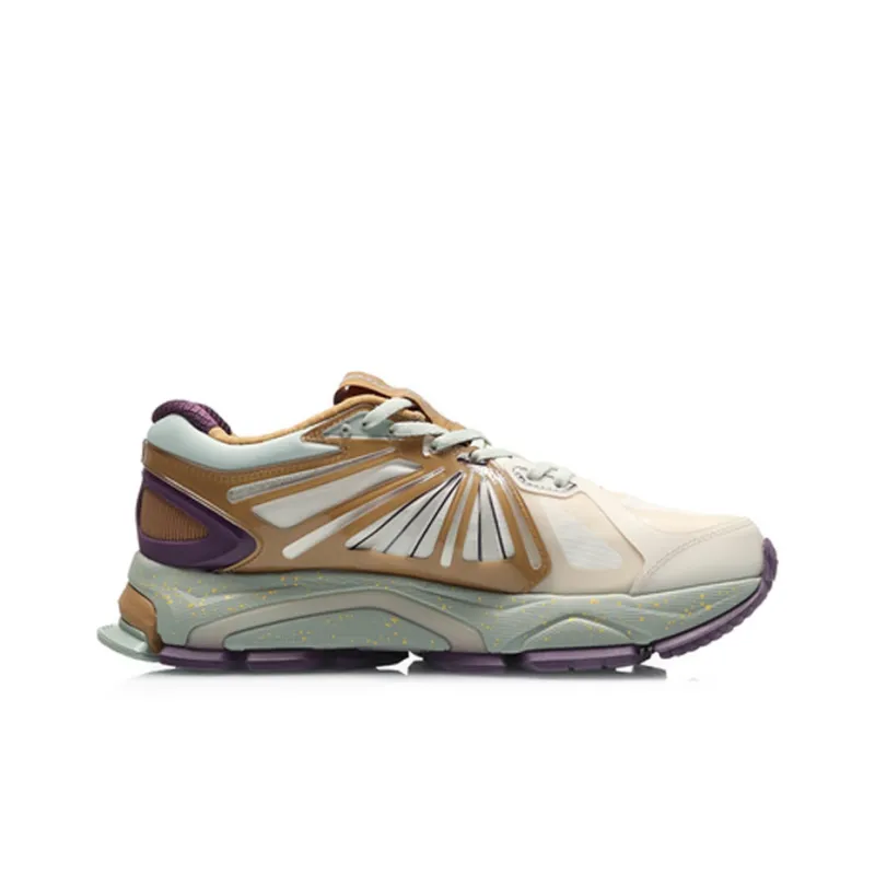 LiNing Furious Rider ACE Element Casual Shoes Women's Low Top Eggnog Gray-1