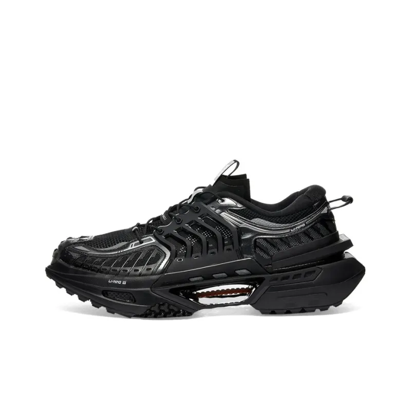 LiNing Xuankong Cushioning, Slip Resistant, Abrasion Resistant, Coverage, Support Low Top Casual Shoes Men's Black-0