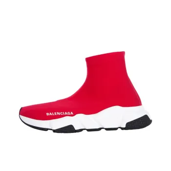 Balenciaga Speed Logo Sports Shoes Red Women's