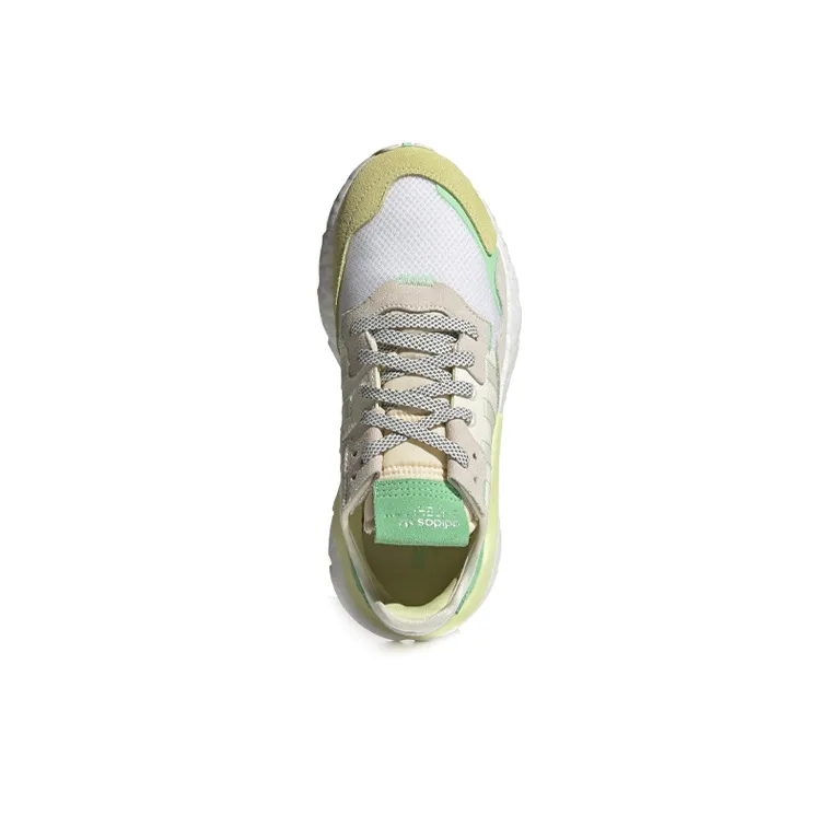 Adidas Originals Nite Jogger 'White Yellow Green' Women's-4