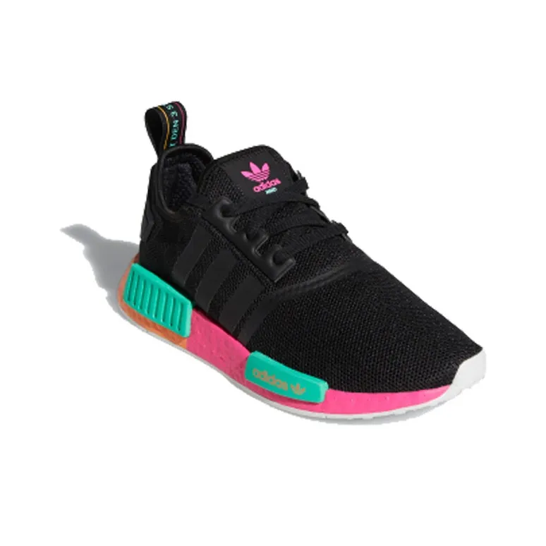 Adidas Nmd R1 Black Shock Pink Women's-4