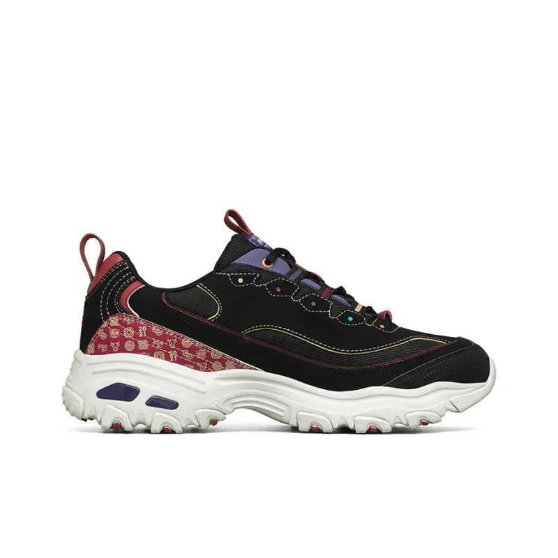 Skechers D Lites Low Top Running Shoes Black-1