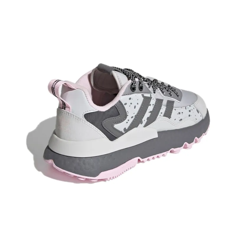 Adidas Originals Nite Jogger For Grey/Pink Women's-3