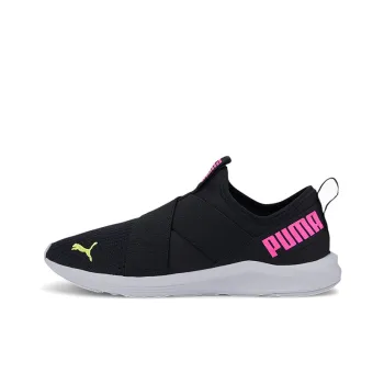 PUMA Prowl Slip On Low Top Running Shoes Black/White/Pink Women's
