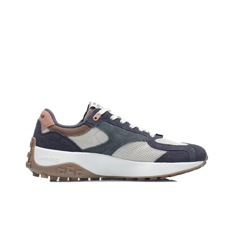 LiNing CF Tencel Damask Low-Top Sports Casual Shoes Men's Oat Gray-1