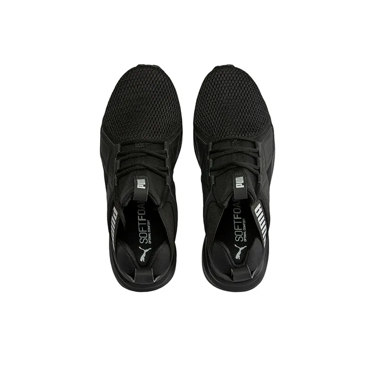 PUMA Enzo Max Black Low Tops Sports Shoe 'Black White'-2