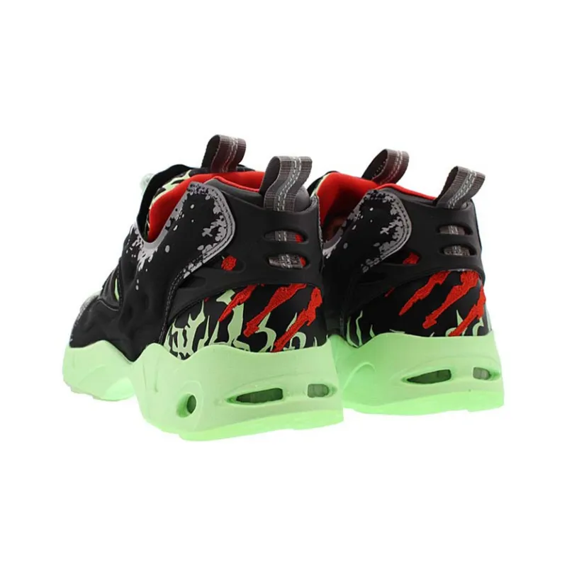 MegaHouse x Reebok Instapump Fury Road Low Top Casual Shoes Men's Black Green Red-2