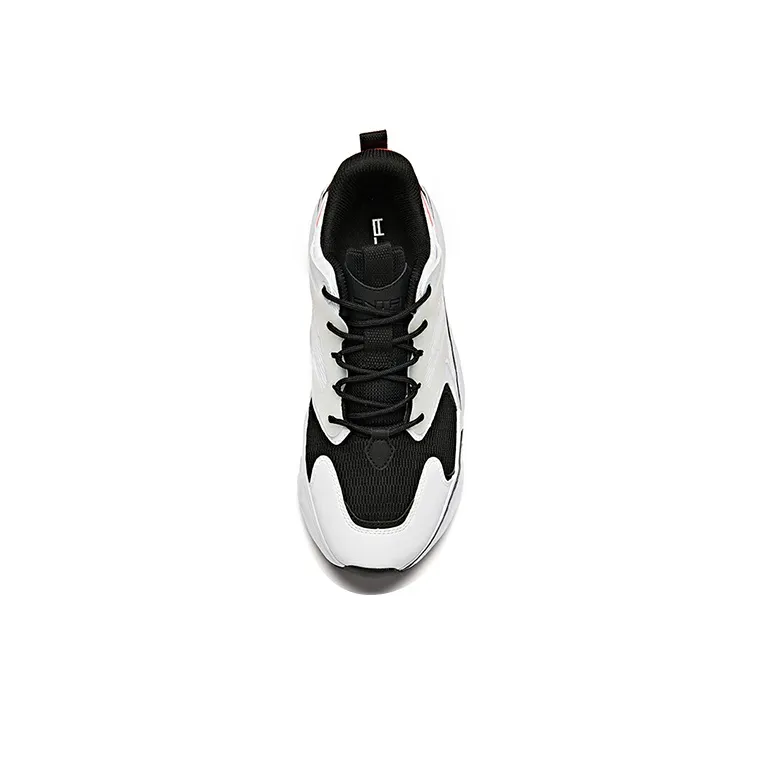 ANTA Casual Shoes Men Low Top ANTA White/Black/Neon Bright Dark Red-2