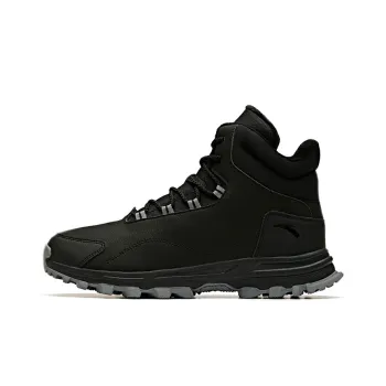 Anta Anti Slip And Wear Resistant Height Increasing Warm High Top Sports Casual Shoes Black