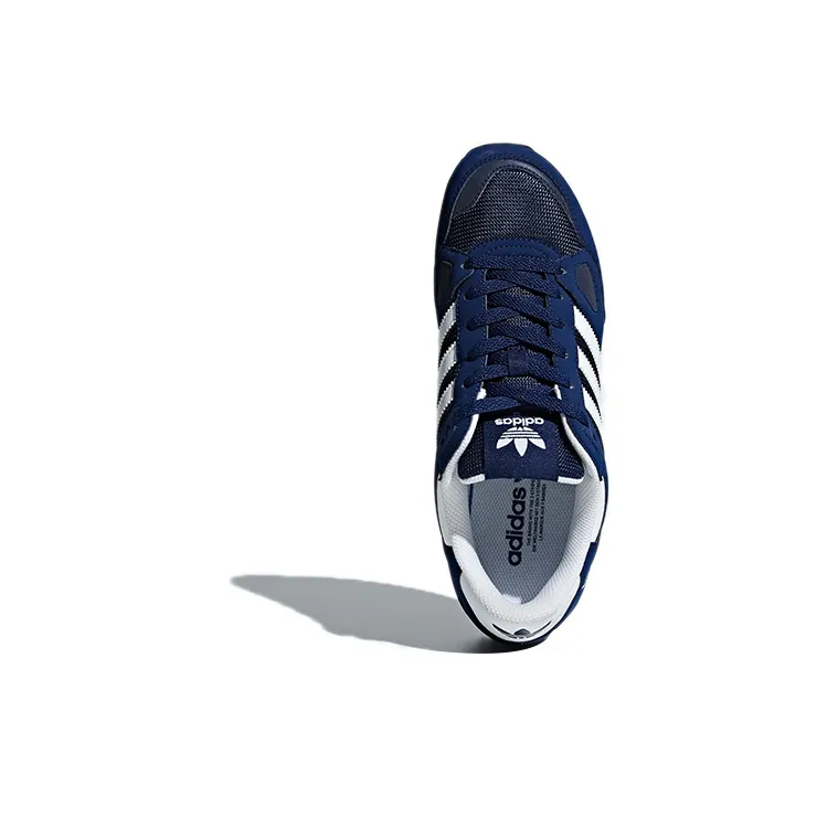 Adidas Originals ZX 750 Wear Resistant Low Top Casual Shoes Men's Blue White-4