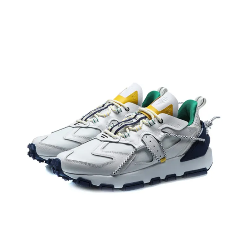 LiNing CF Tracing Flying Knight Anti Slip And Wear Resistant Lightweight Balance Low Top Casual Shoes Men's White-2