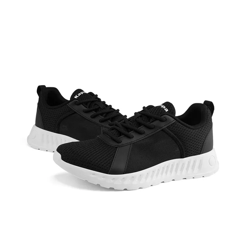 Kappa Cushioning Lightweight Breathable Low-Top Casual Shoes Unisex Black White-4