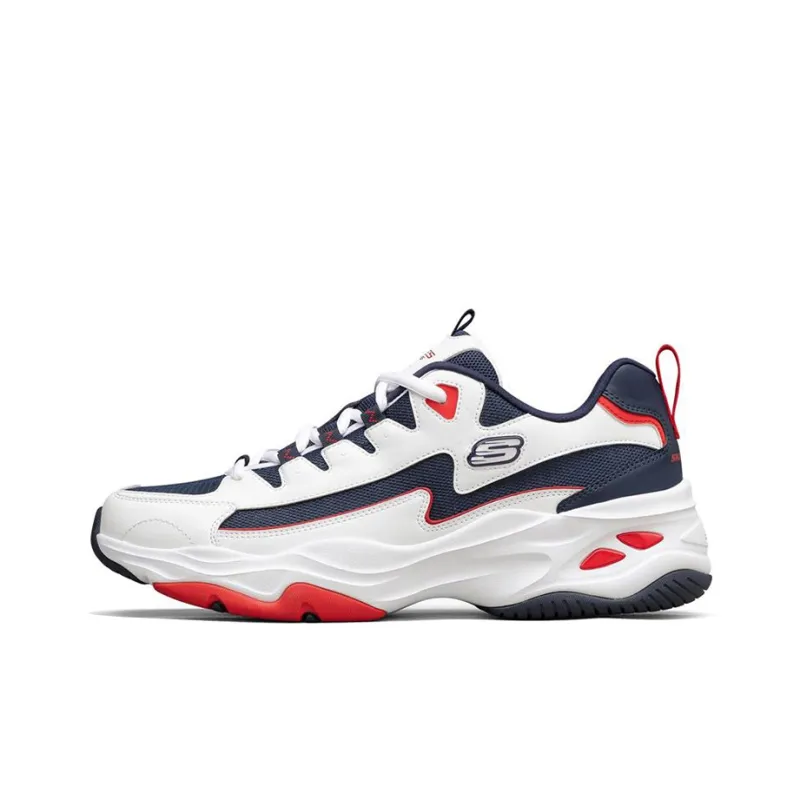 Skechers D'Lites 4.0 Low Top Running Shoes White/Blue/Red-0