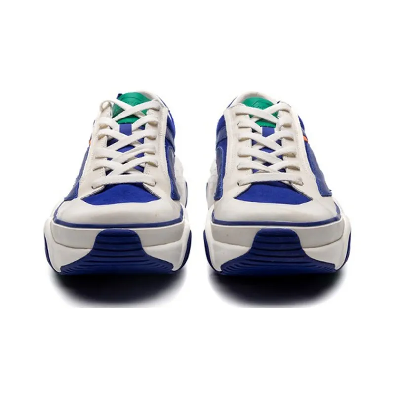 LiNing Wave Hbrd Slip Resistant, Abrasion Resistant, Lightweight Low Top Sports Casual Shoes Unisex White Blue-1