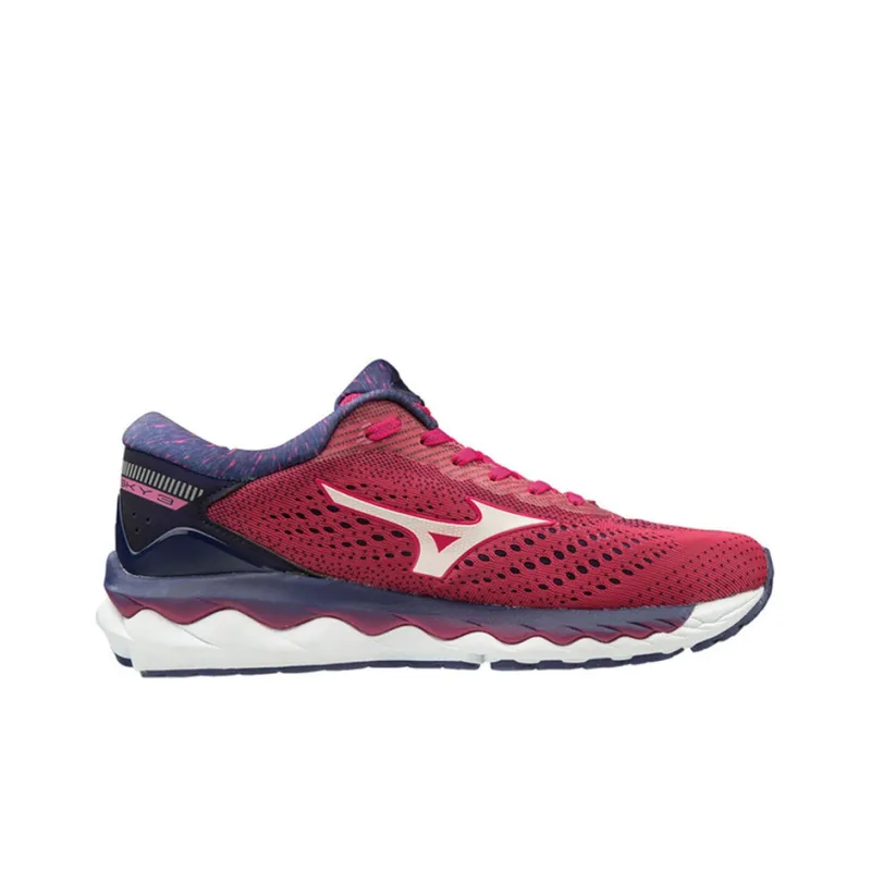 Mizuno Wave Sky 3 Casual Shoes Women's Low-Top Red/Purple-1