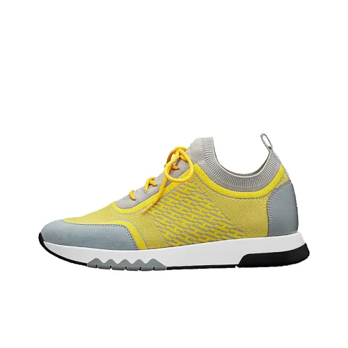 HERMES Addict Sneaker Cushioning Low-Top Casual Shoes Women's Lemon