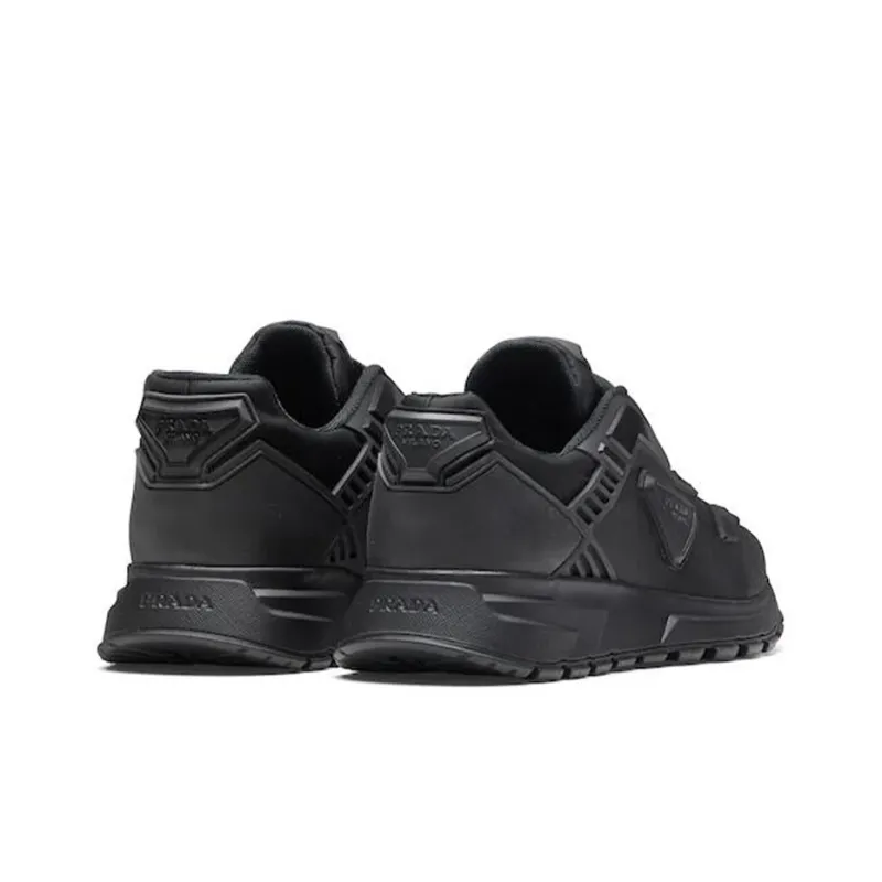 PRADA PRAX 1 Anti Slip And Wear Resistant Breathable Low Top Casual Shoes Men's Black-3
