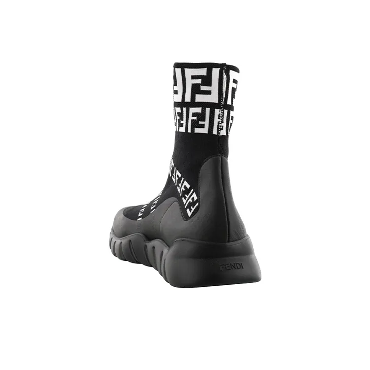 FENDI FF Motif Tech Fabric High 'Black'-3
