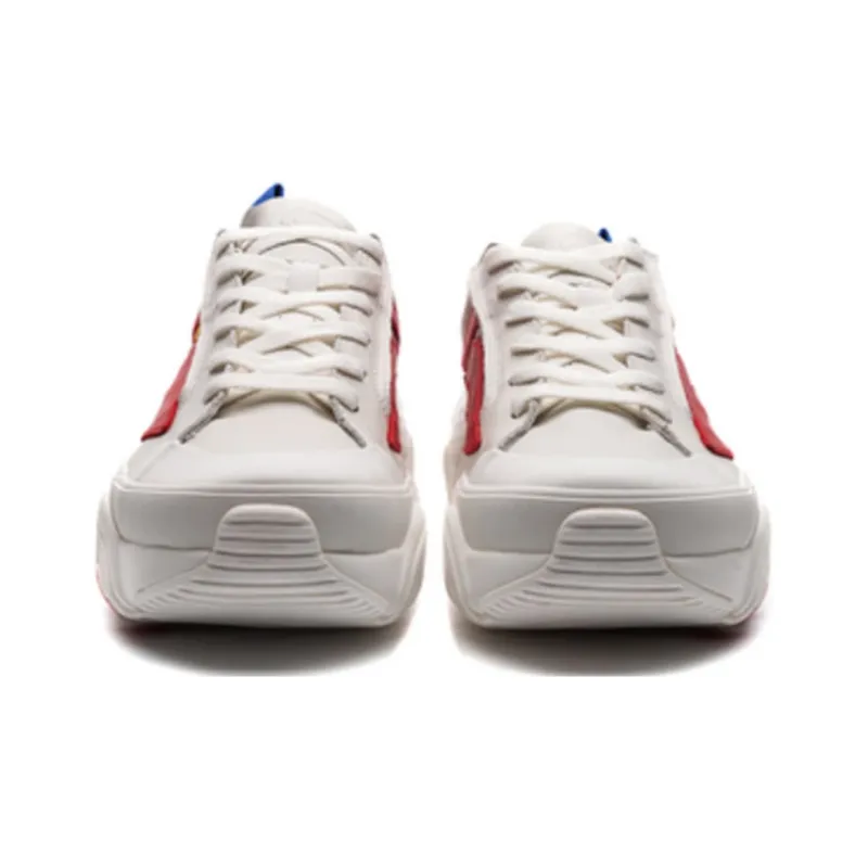 LiNing Wave Hbrd Cushioning, Slip Resistant, And Abrasion Resistant Low Top Casual Shoes Women's Mist White-3