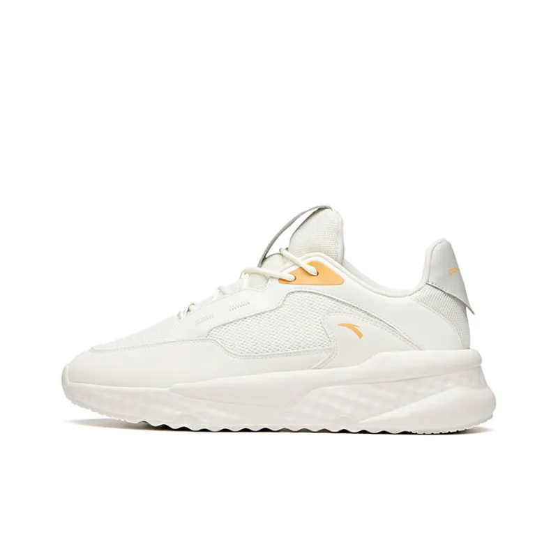 Anta Shock Absorbers Slip Resistant, Abrasion Resistant, Breathable Low Top Casual Shoes Men's Orange White-0