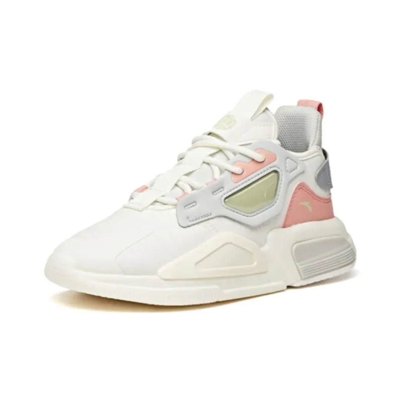 Anta Trendy Low Top Casual Shoes Women's Pink White-1