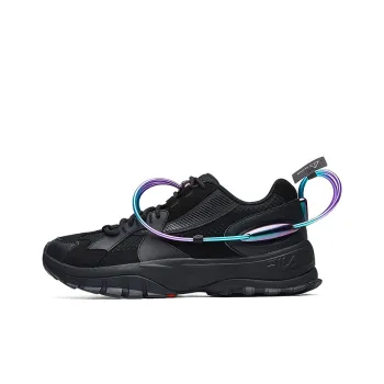 FILA FUSION Hit 3000 Cushioning Anti Slip And Wear Resistant Low Top Casual Shoes Men's Black