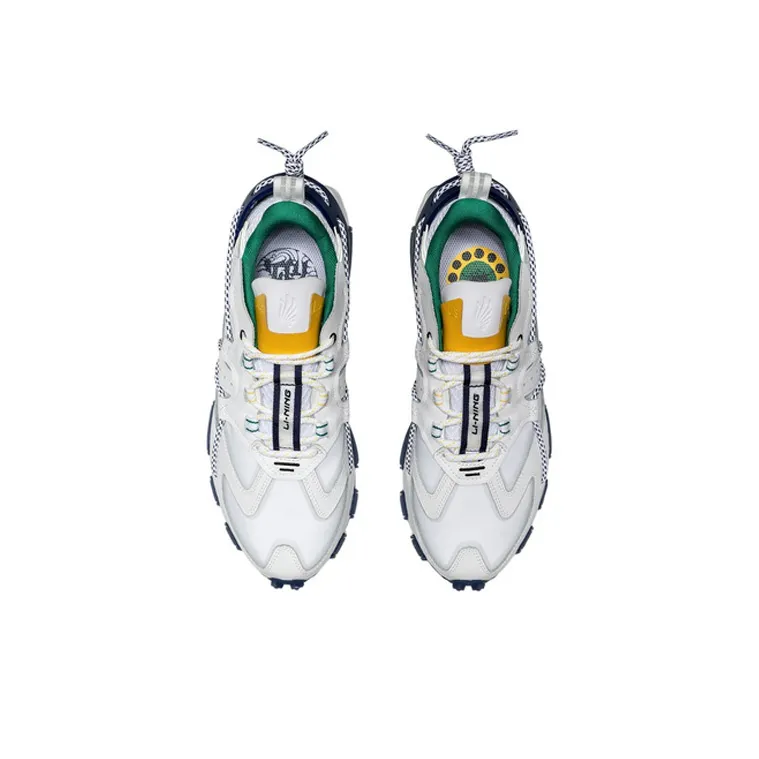 LiNing CF Tracing Flying Knight Anti Slip And Wear Resistant Lightweight Balance Low Top Casual Shoes Men's White-3