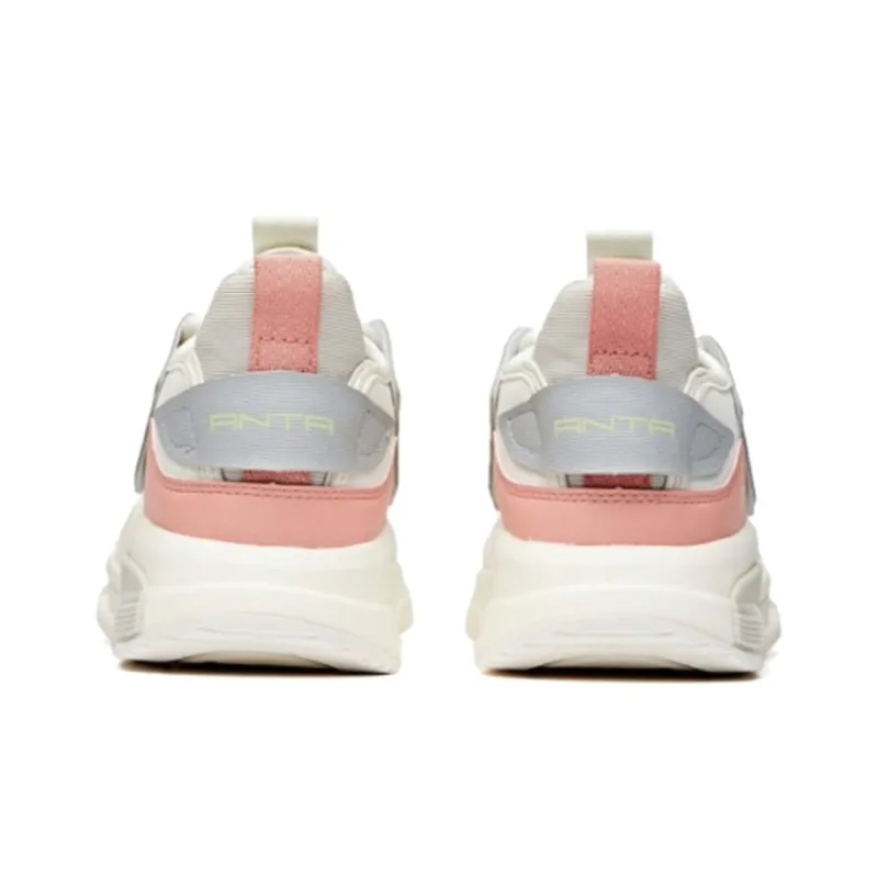 Anta Trendy Low Top Casual Shoes Women's Pink White-3