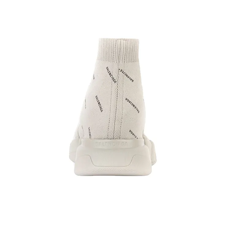 Balenciaga Speed Trainer 2.0 Allover Logo Beige Women's-4