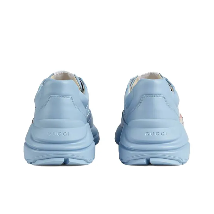 GUCCI Rhyton Low Top Casual Shoes Men's Blue-4